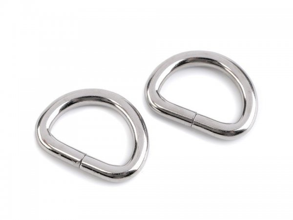 D-Ringe 20mm breit - silber